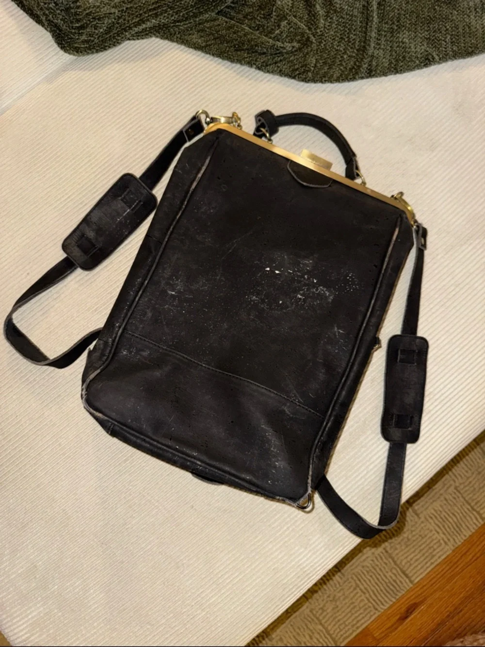 LaFlore Cork Backpack - worn but fully functional